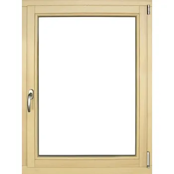 Okno Dřevěné okno lakované borovice 90 x 120 cm pravé trojsklo