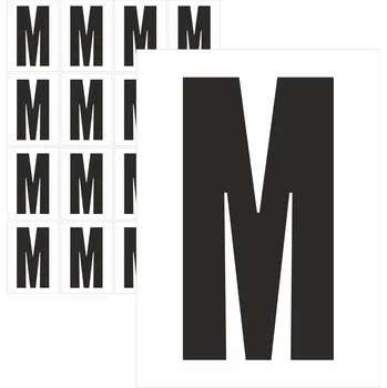 Speciální papír Písmena samolepící černá M samolepící vinylová fólie velikost znaku 95 mm
