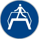 Podlahová značka – Použij nadchod!, 50 cm, PVC