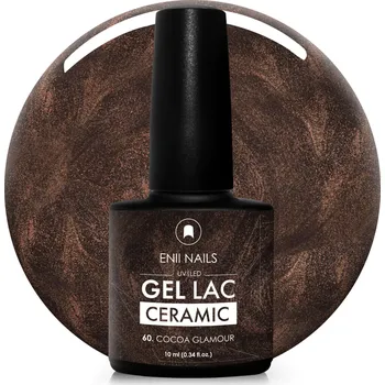 Lak na nehty ENII NAILS Gel lak Ceramic 60 Cocoa Glamour - gelový lak bez HEMA, 10 ml