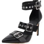 Stylové lodičky s pásky na jehlovém podpatku GoodDayGirl Fashion Barva: Černá, Velikost: 34