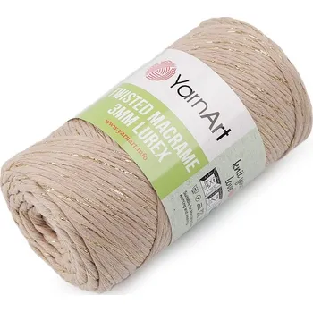 Příze YarnArt Twisted Macrame 3 mm Lurex 753