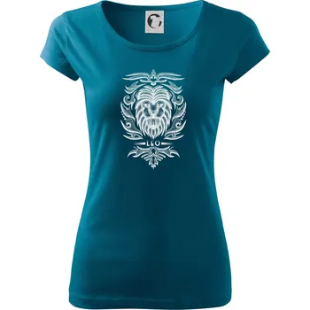 Dámské tričko Leo - vintage - Dámské triko Pure - XL ( Petrolejová )