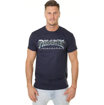tričko Thrasher Black Ice - Navy S