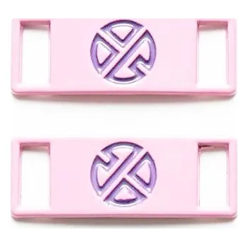 Tkaničky do bot Kovová spona - přezka na tkaničky - Růžovo fialová