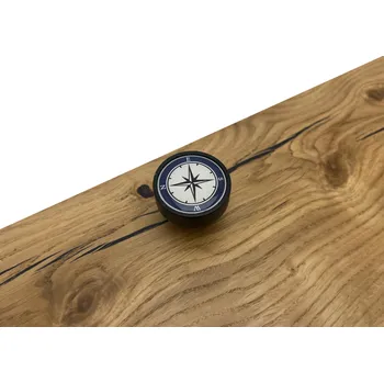 Nábytkové kování In-Design Nábytková knopka Bianco černá, motiv kompas V60