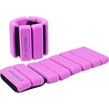 Zátěžové oblečení Sportago Fity Groove silikonové závaží na kotníky 2x0,5 kg, fialové