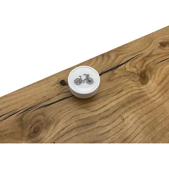 Nábytkové kování In-Design Nábytková knopka Nero bílá, motiv kolo V35