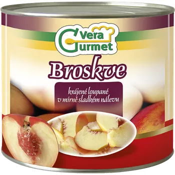 Ovoce Vera Gurmet Broskve loupané půlené 2600g