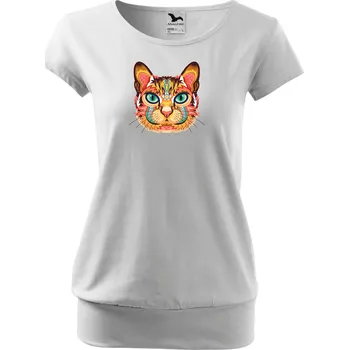 Tričko City s motivem "Kočka", Malfini - NakupTextil Barva: 00-Bílá, Velikost: XXL
