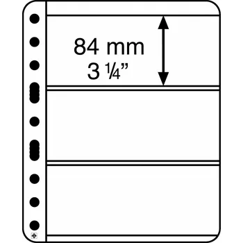 Obal pro sběratelský předmět LEUCHTTURM Albové listy VARIO PLUS, 3 kapsy, 195 x 84 mm