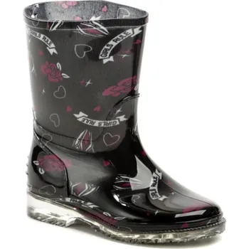 Dívčí holínky Cortina.be Slobby 166-0032-T1 černé dětské gumáčky EU 35 + DÁREK