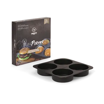 Forma na pečení Moesta BBQ Silikonová pečící forma na 4 burger bulky