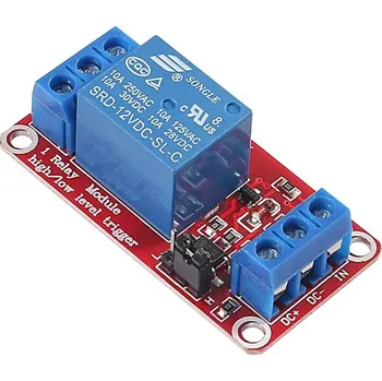 Vývojová deska Modul relé DC 12V - 1 kanál s úrovňovým spínačem