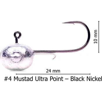 Umělá nástraha Smart Arctic Fox SAF Jigová Hlavička na Okouny Mata-Mata #4 5ks Hmotnost: 6g, Velikost háčku: #4