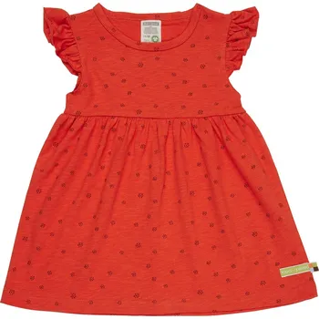 Dívčí šaty Dívčí šaty bez rukávů Malé tečky tmavě oranžová loud + proud Velikost: 98/104