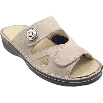 Dámská zdravotní obuv Dámské pantofle se strečem Varomed Mia 04375-67 béžové Velikost: 37