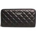 Celozipová černá prošívaná peněženka David Jones P510