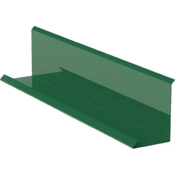Plech Lemování zdí RŠ 200, 1 bm, Lakovaný pozink, Mechově zelená (RAL 6005)