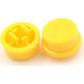 Vývojová deska Knoflík pro mikrospínač - Žlutý, 6 x 6 x 7,3 mm