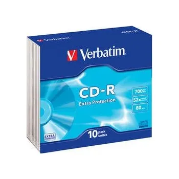 Ukládání dat VERBATIM CD-R(10-Pack)Slim/ExtraProtection/DL/52x/700MB