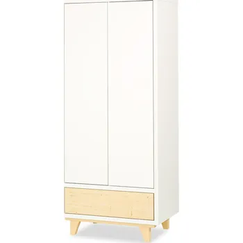Šatní skříň KLUPS Šatní skříň LYDIA dvoudvéřová Bílá,Borovice