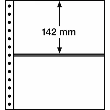 Obal pro sběratelský předmět LEUCHTTURM Albové listy R, 2 kapsy, 248 x 142 mm Typ: Černé