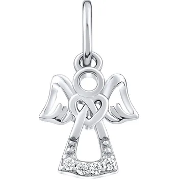Přívěsek SILVEGO Stříbrný přívěsek anděl Abda s čirými Brilliance Zirconia MW2233P