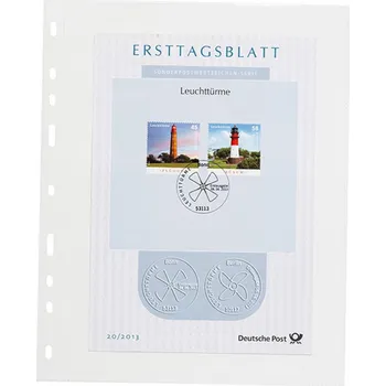 Poštovní známka LEUCHTTURM Albové listy OPTIMA SH 252 Velikost: 245 x 180 mm (jedna kapsa)