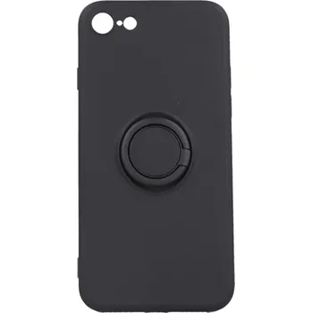 Pouzdro na mobilní telefon Kryt RING iPhone SE 2022 silikon černý (obal neboli pouzdro na iPhone SE 2022)