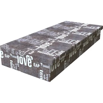 Postel Válenda Words hnědá 200 × 80 cm molitanová