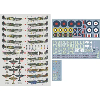 Plastikový model DK decals 1/48 Spitfire Mk.V of Wing Commanders (13x camo)