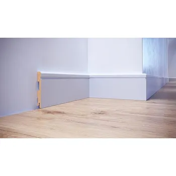 Stavební materiál Podlahová lišta MDF Foge LB2 120 bílá polmat