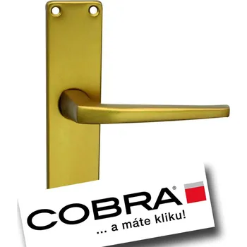 Dveřní kování COBRA UNIVERSAL Provedení: PZ LI/RE (klika oboustranná/koule), Povrch: F4 - bronzový elox, Rozteč: 90 mm