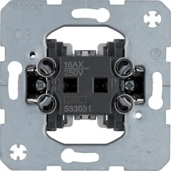 vypínač Kolébkový vypínač, řazení 1, 10 AX, 250 V AC, modul přístroje BERKER 533031