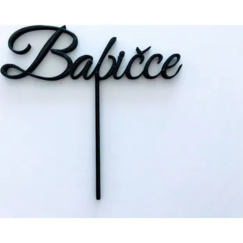 Dortová svíčka Zápich - Babičce (bílá, černá, zlatá)