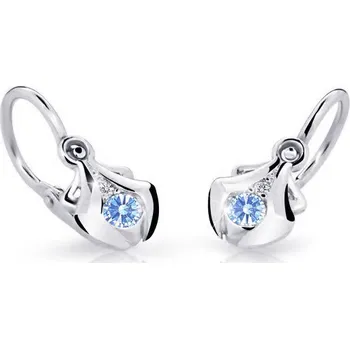 Náušnice Cutie Jewellery Dětské náušnice z bílého zlata C2224B-Arctic Blue