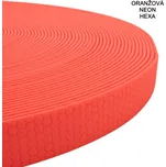 RAK-Brno Stopovačka Hexa - oranžová neon Délka: 25 m, Ucho: Ano, Šířka: 25 mm