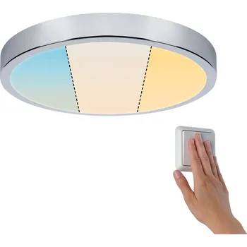 Paulmann Aviar, chromové koupelnové svítidlo, 24W LED dimwitch 2700/4000/6500K, prům.36cm, IP44