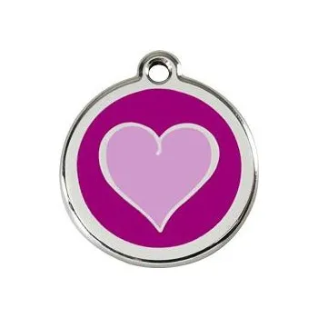 psí známka Známka Srdce fialové Velikost: 30 mm