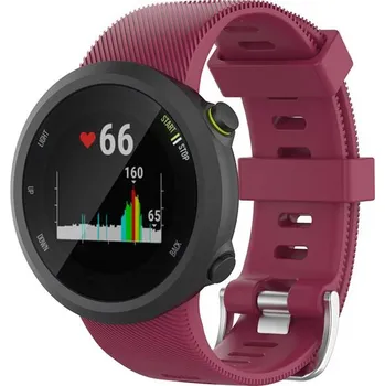Příslušenství k chytrým hodinkám eses Silikonový řemínek pro Garmin Forerunner 45, Forerunner 45S a SWIM 2 - Vínový