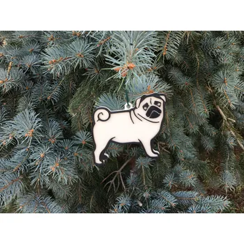 Vánoční dekorace Vánoční ozdoba MOPS #2