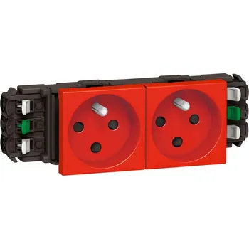 Elektrická zásuvka MOSN ZÁS.2X2P+T DLP NEZ. 4M BS LEGRAND 077322
