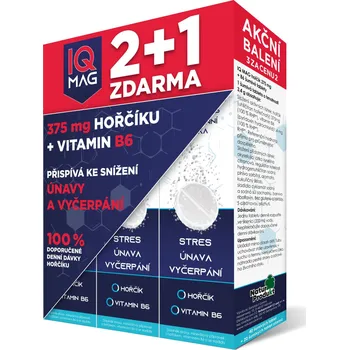 Naturprodukt IQ Mag Hořčík 375 mg + vitamin B6 šumivé
