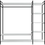 Kalune design Otevřená šatní skříň RAFLI bílá s policemi vpravo 285LCV1163