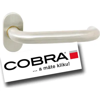 Dveřní kování COBRA UFO-R OVAL Provedení: PZ RE (klika pravá/koule), Povrch: IN - nerez