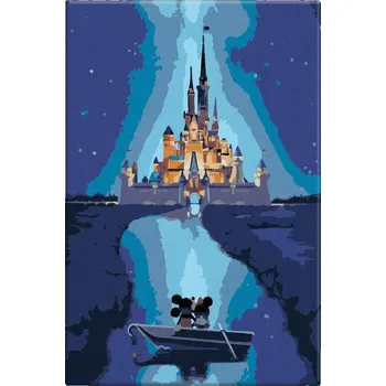 Dětské zboží Malování podle čísel - Mickey a Minnie - 40x60 cm, bez dřevěného rámu - CZ výroba