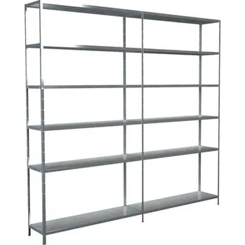 Dílenský regál Kovový regál rozšiřovací Schulte 4543-V 2300x2400x350 mm, 12 polic, nosnost 1020 kg, pozinkovaný