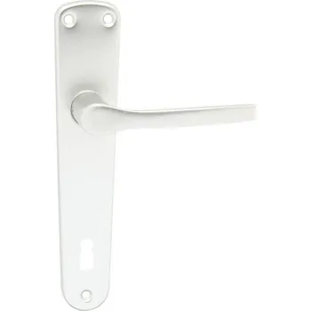 Dveřní kování COBRA MONET Provedení: BB (pokojový klíč), Povrch: F1 - stříbrný elox, Rozteč: 90 mm