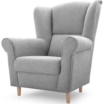 Křeslo Elegantní ušák Florine 5 - světle šedá